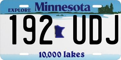 MN license plate 192UDJ