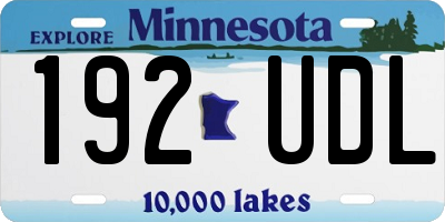 MN license plate 192UDL