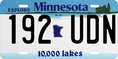 MN license plate 192UDN
