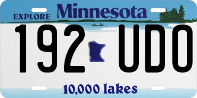 MN license plate 192UDO