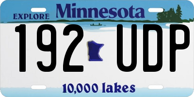 MN license plate 192UDP