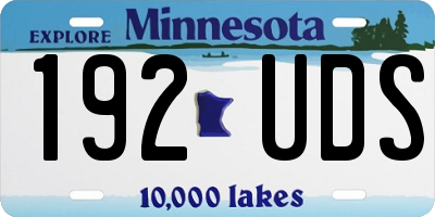 MN license plate 192UDS