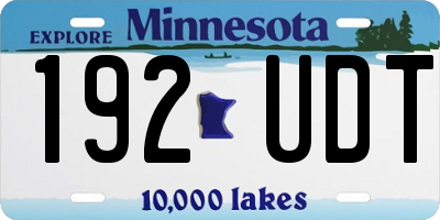 MN license plate 192UDT