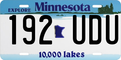 MN license plate 192UDU