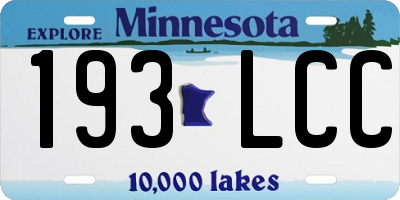 MN license plate 193LCC