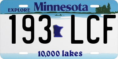 MN license plate 193LCF