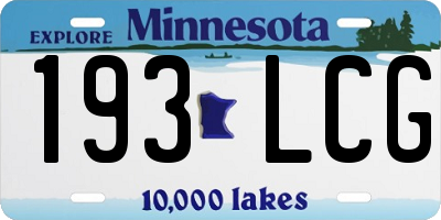 MN license plate 193LCG