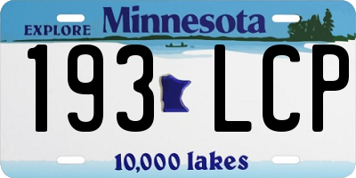 MN license plate 193LCP