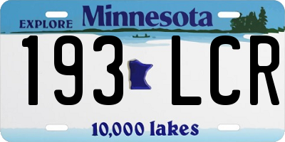 MN license plate 193LCR
