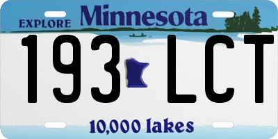 MN license plate 193LCT