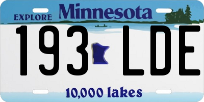 MN license plate 193LDE