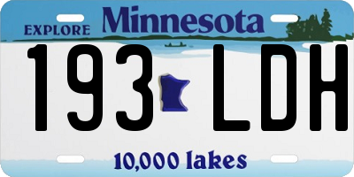 MN license plate 193LDH