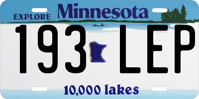 MN license plate 193LEP