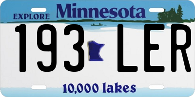 MN license plate 193LER