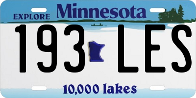 MN license plate 193LES