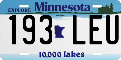 MN license plate 193LEU