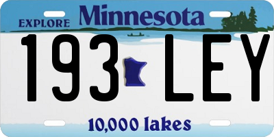 MN license plate 193LEY
