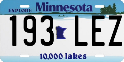 MN license plate 193LEZ