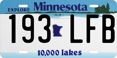 MN license plate 193LFB