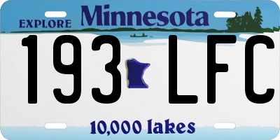 MN license plate 193LFC