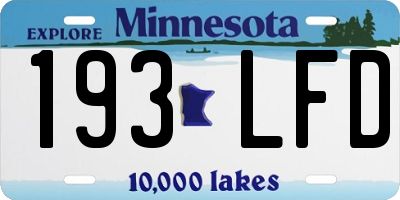 MN license plate 193LFD