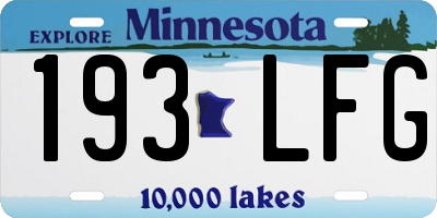 MN license plate 193LFG