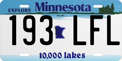 MN license plate 193LFL
