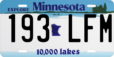 MN license plate 193LFM