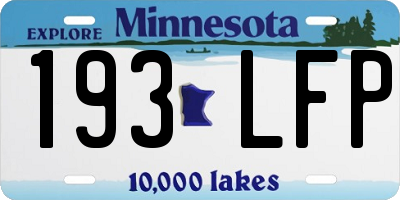 MN license plate 193LFP