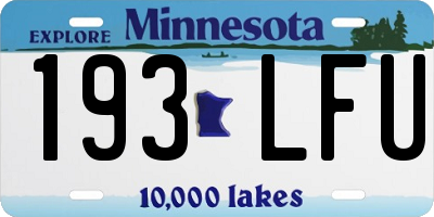 MN license plate 193LFU
