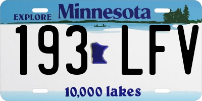 MN license plate 193LFV