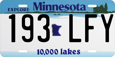 MN license plate 193LFY