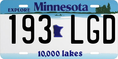 MN license plate 193LGD