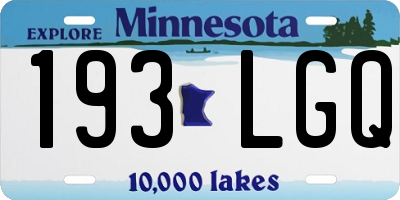 MN license plate 193LGQ