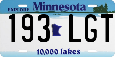 MN license plate 193LGT