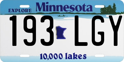MN license plate 193LGY