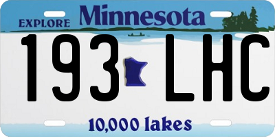 MN license plate 193LHC