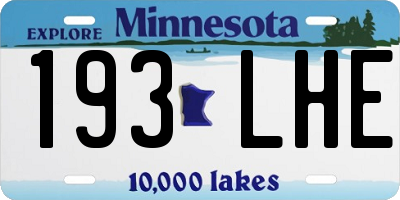 MN license plate 193LHE