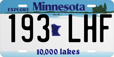 MN license plate 193LHF