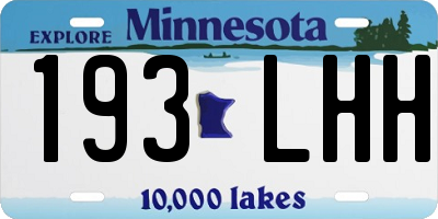 MN license plate 193LHH