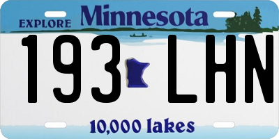 MN license plate 193LHN