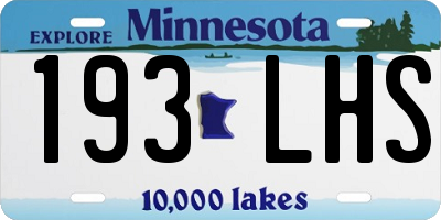 MN license plate 193LHS