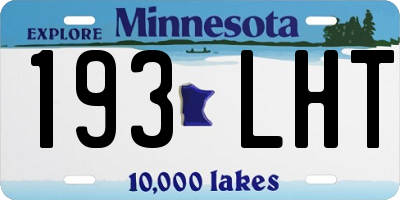 MN license plate 193LHT
