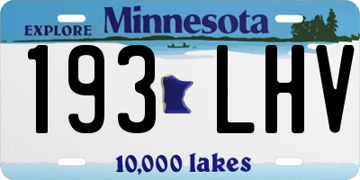 MN license plate 193LHV
