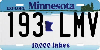 MN license plate 193LMV