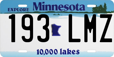 MN license plate 193LMZ
