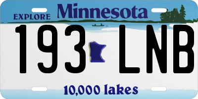 MN license plate 193LNB