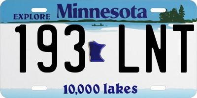 MN license plate 193LNT