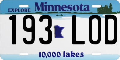 MN license plate 193LOD