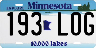 MN license plate 193LOG